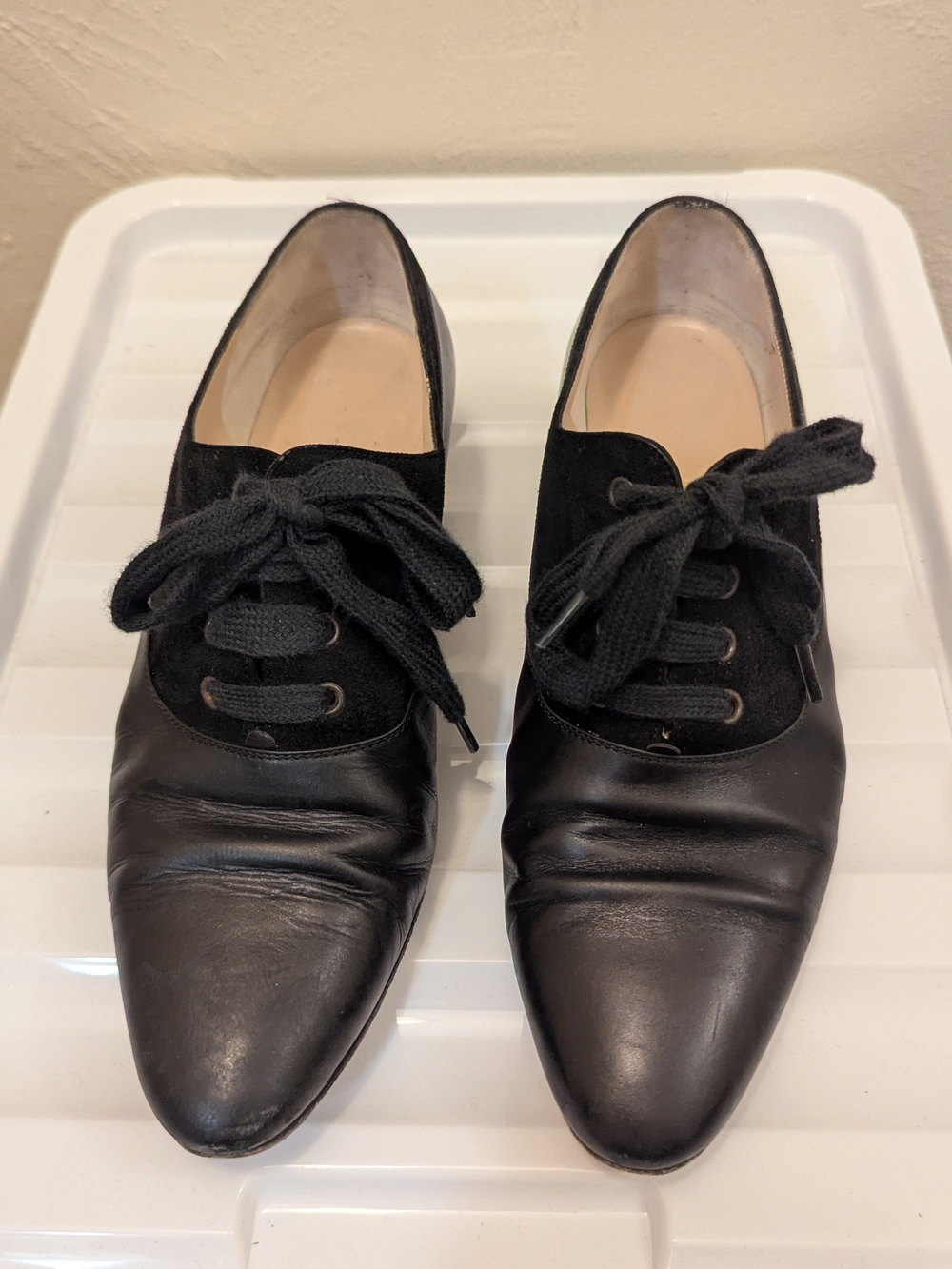 Vintage Leather Black Heeled Bootie Silvia Fiorentina